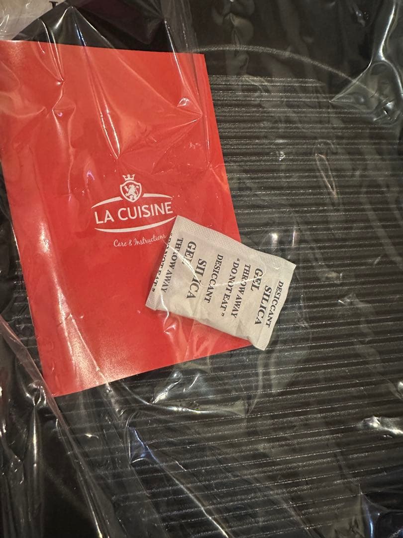 La Cuisine 28cm ホーロー フライパン グリルパン レッド