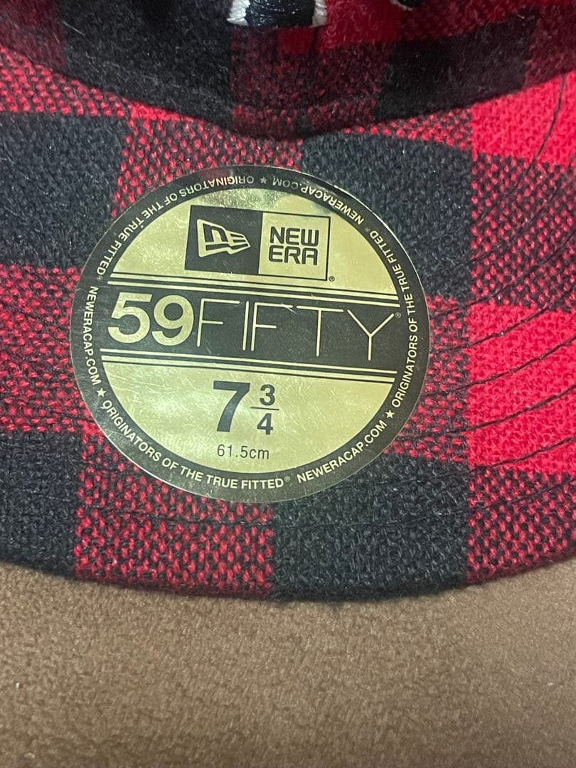 New Era 59FIFTY チェック キャップ NY サイズ7 3/4美品