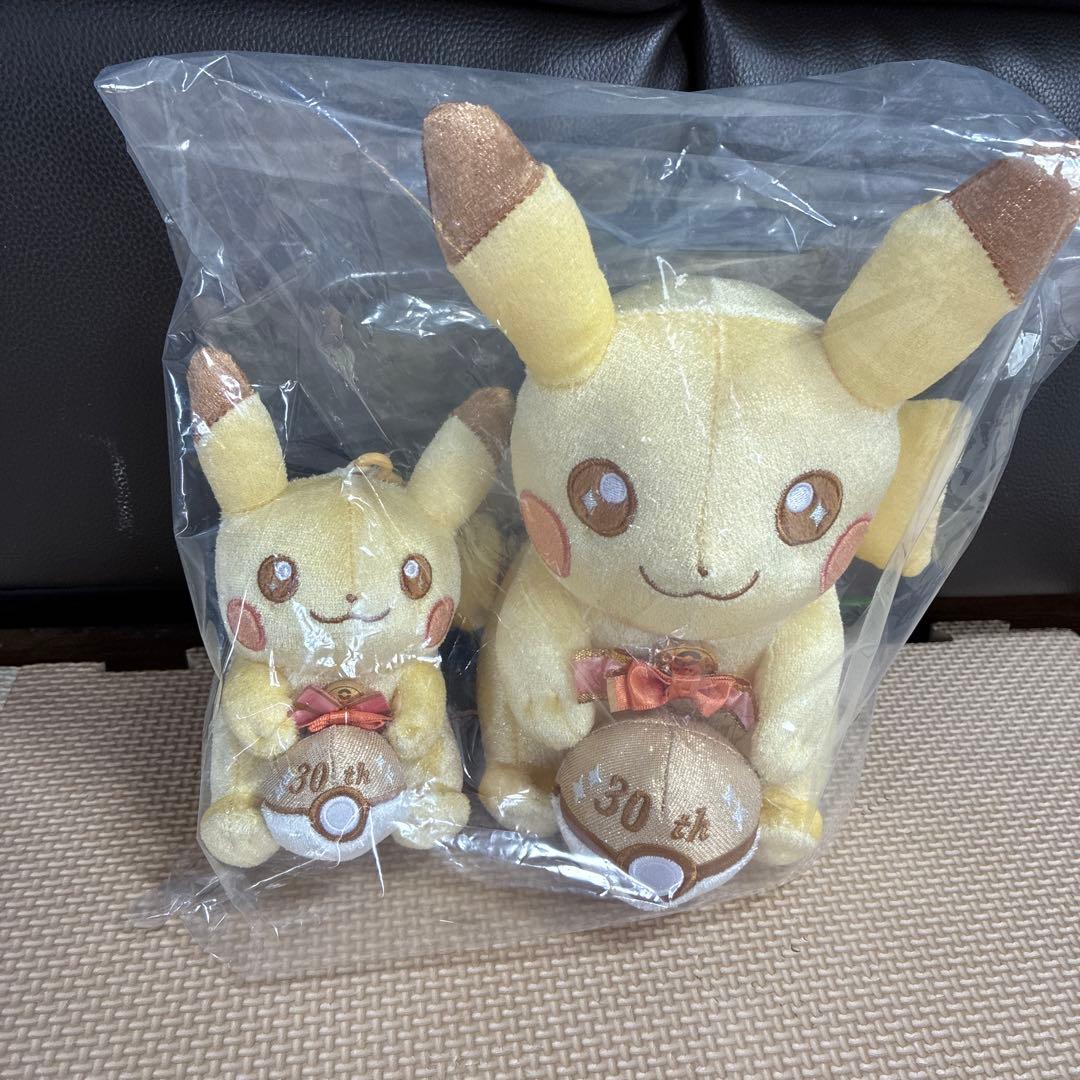 ピカチュウ 30周年記念 ぬいぐるみ2体セット