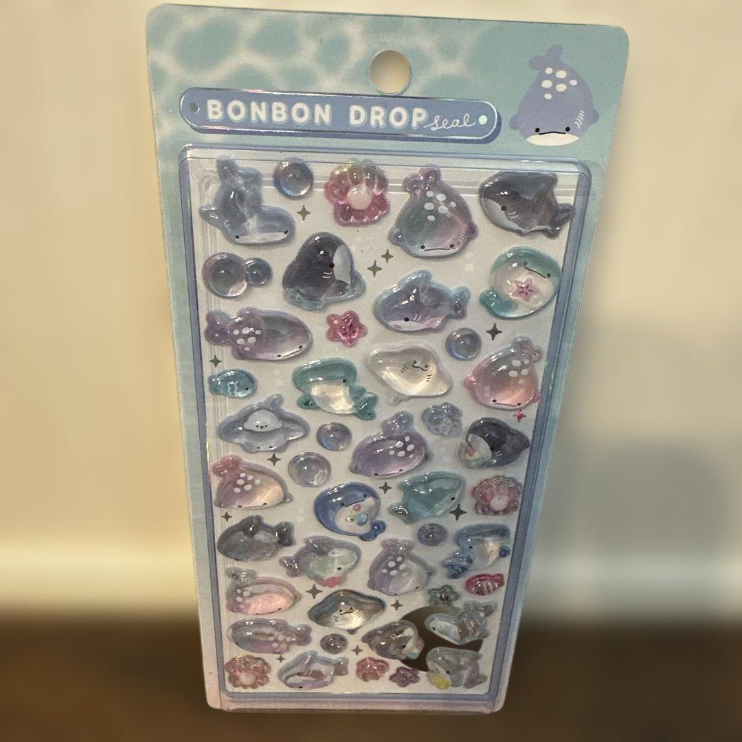 正規品！新品ボンボンドロップシール　水族館　コンプリート6種類