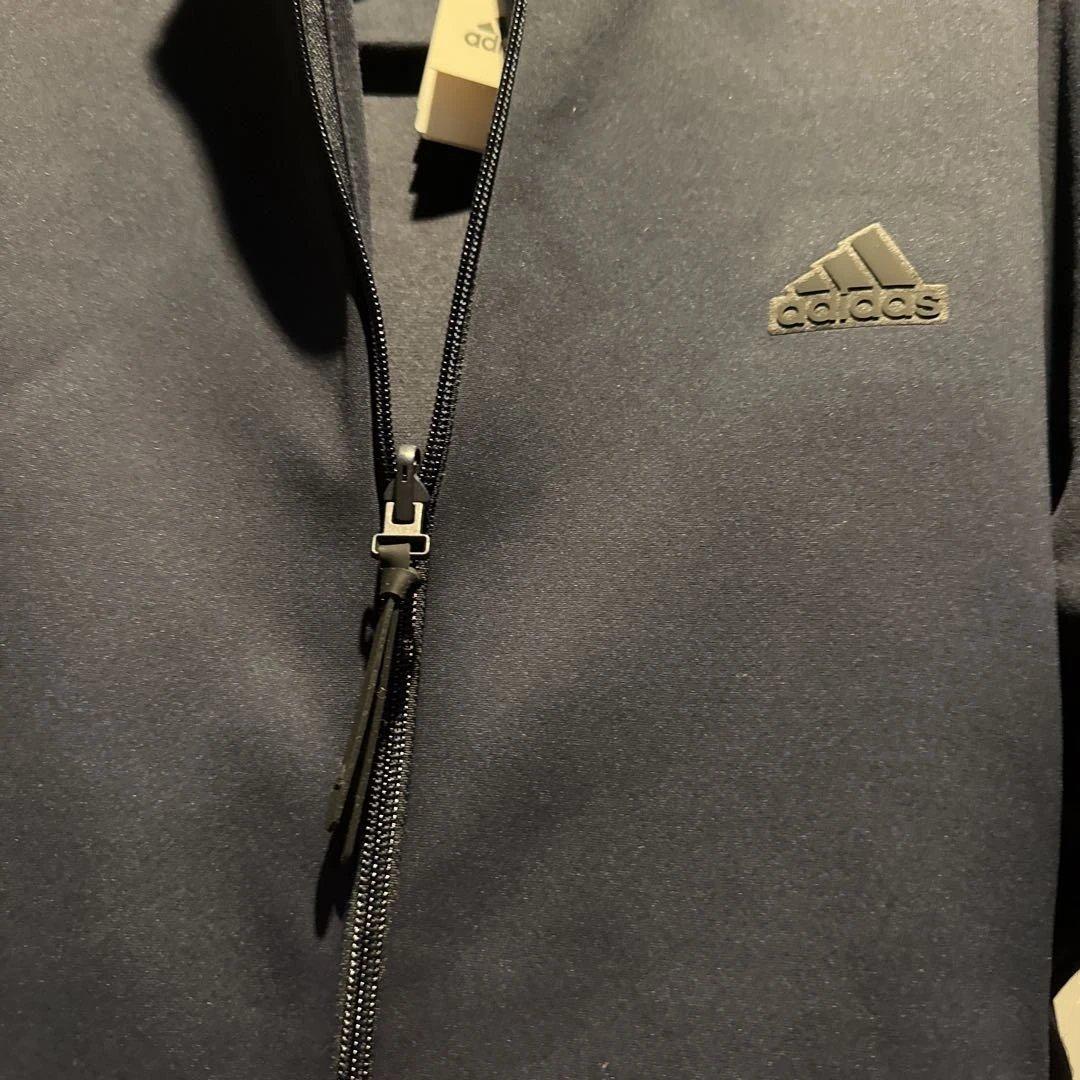 adidas フルジップジャケット ネイビー　大きいサイズ　L L ジャージ