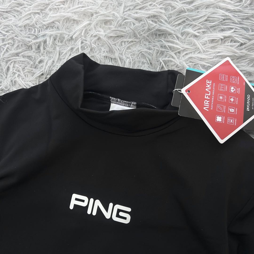 383937　新品　PING ピン　ハイネック　長袖カットソー　エアー