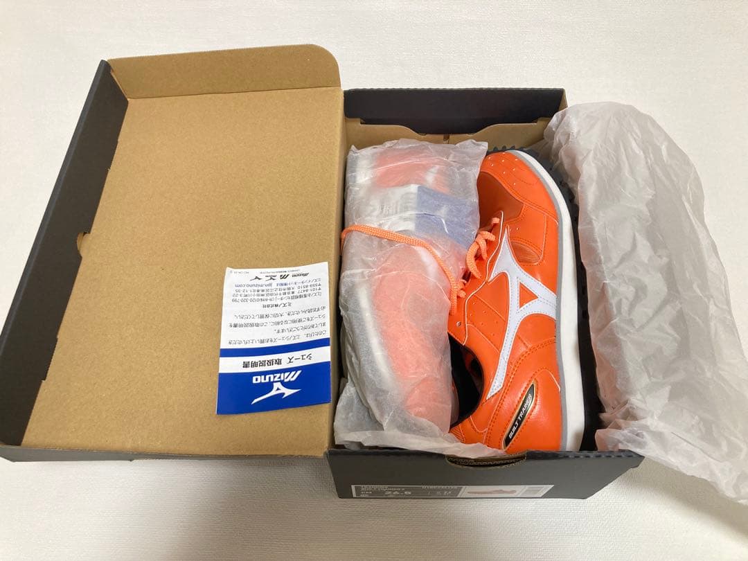 MIZUNO ミズノ ビルトトレーナー2 ランニングシューズ オレンジ×ホワイト