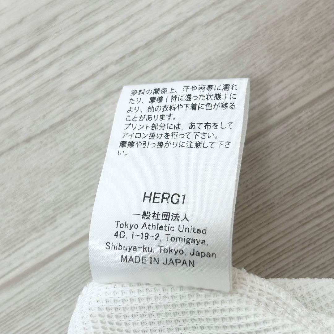 超美品　エルグワン　HERG ワンピース　半袖　ホワイト　白　サイズ1