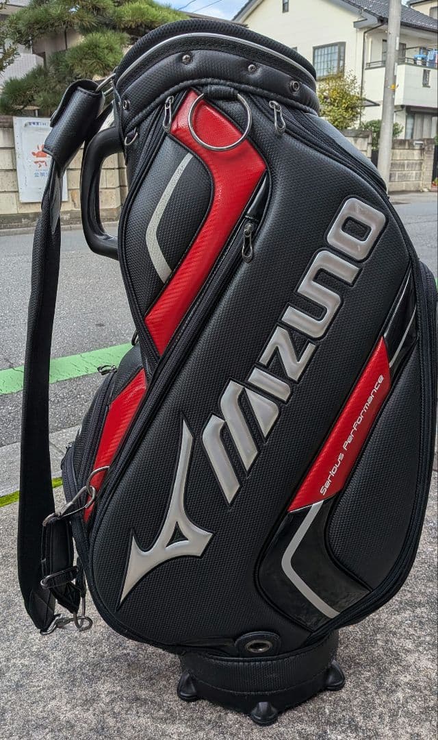 Mizuno MPクラフトゴルフキャディバッグ 黒/赤 中古
