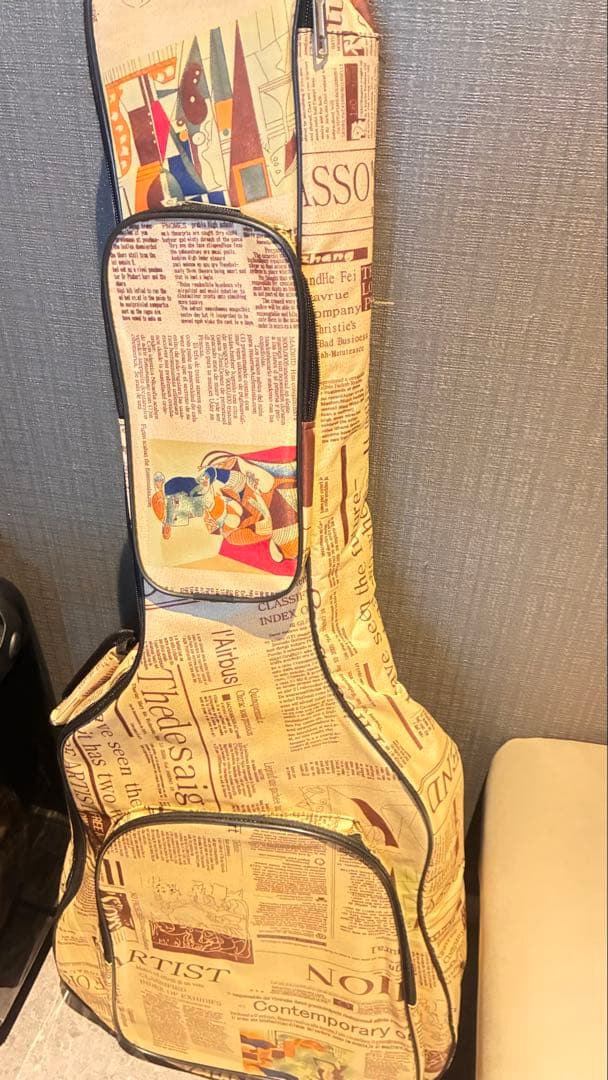 新品 初心者向けギター 青と黄色 ケース付き