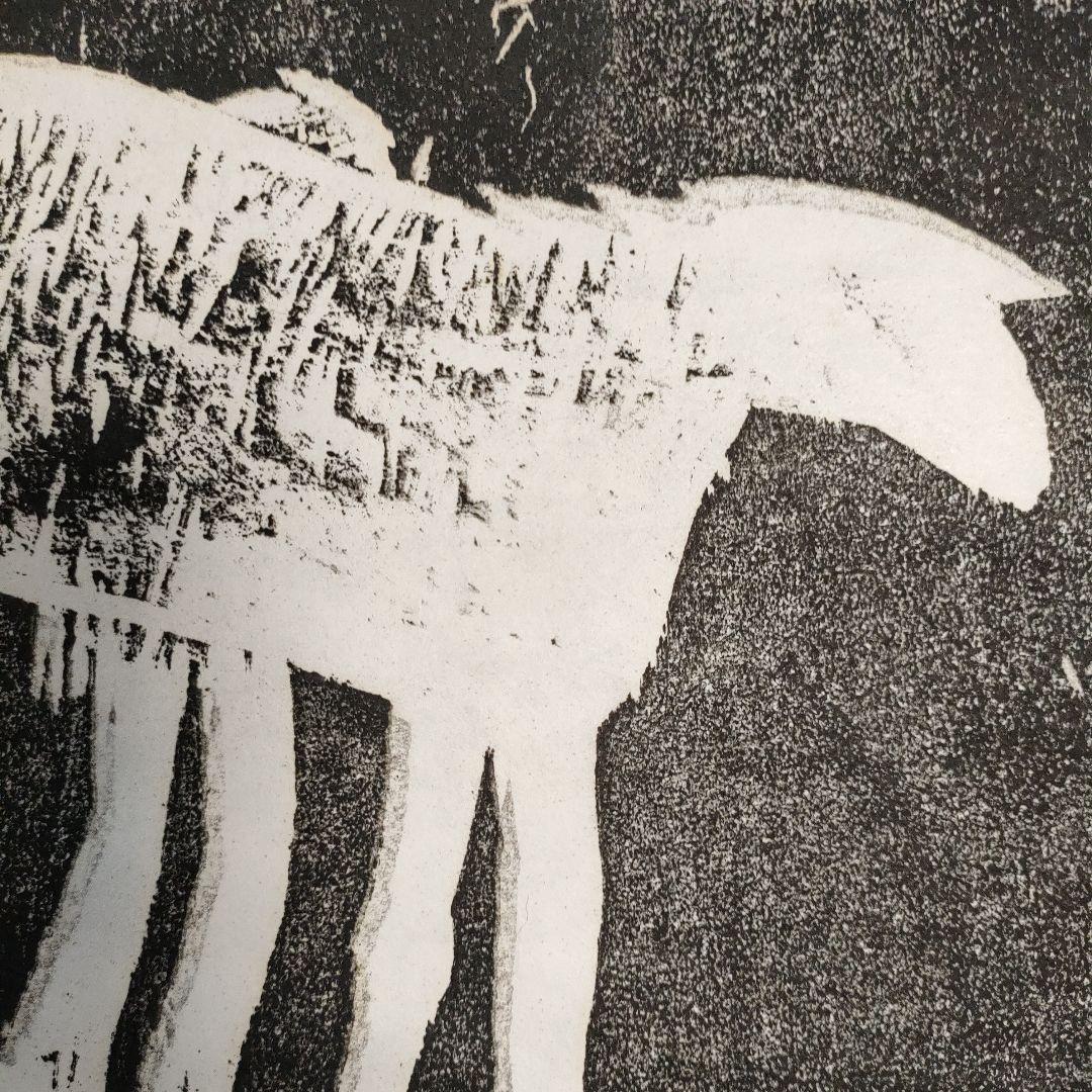 棟方志功　木版画『無題』自筆サイン入