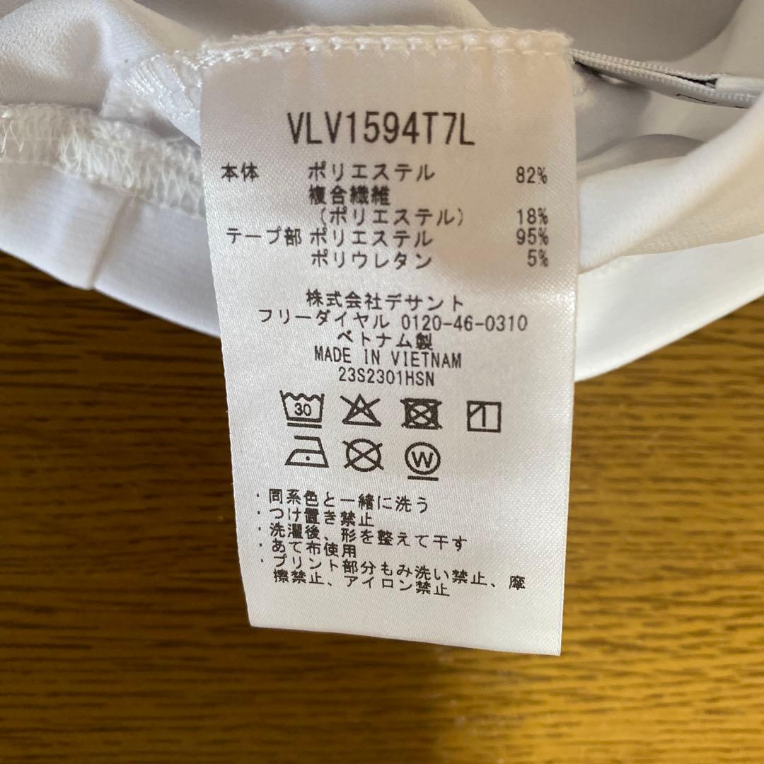 ランバン　ゴルフ　モックネック　白　黒　オレンジ　春夏　レディースＬ　極美品