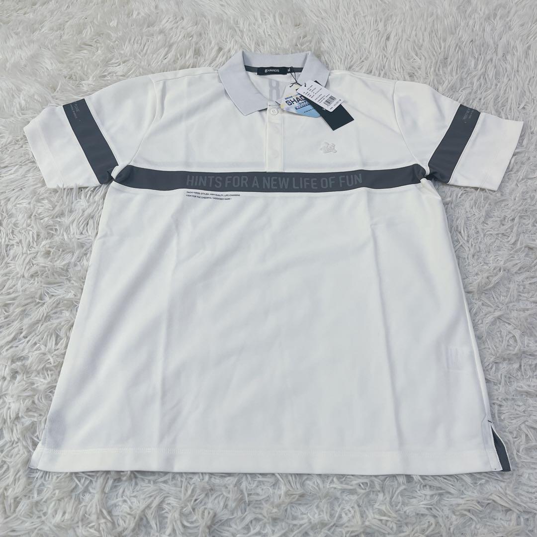 新品　ハチヤーズ 8YARDS ハチヤーズゴルフ　ポロシャツ　ホワイト　Lサイズ