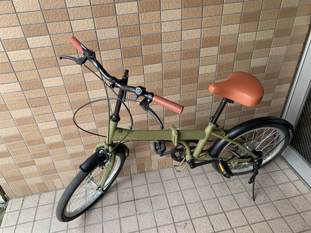 折りたたみ自転車 オリーブグリーン