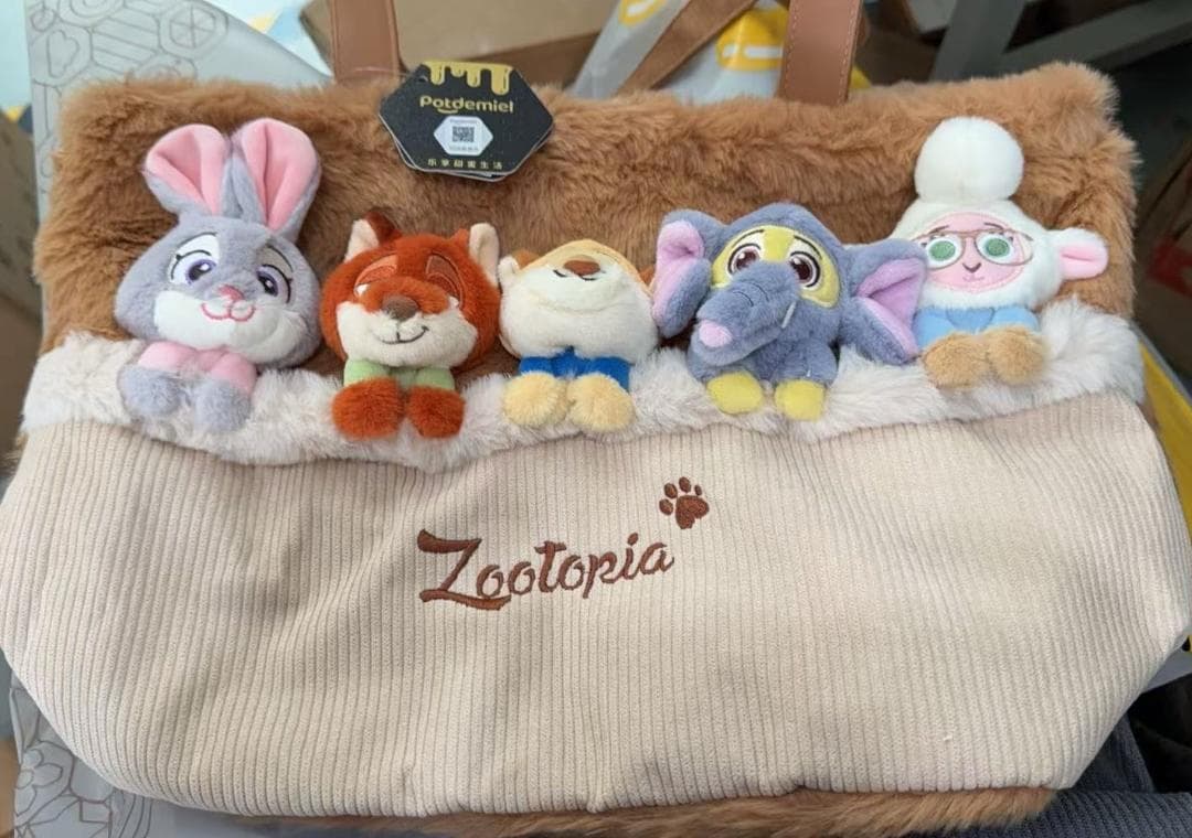 新品　Disney　ズートピア　ぬいぐるみ　トートバッグ　海外限定
