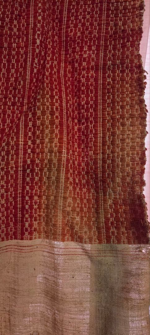 アジアン　ヴィンテージ　手編み布 約40cm x 300cm