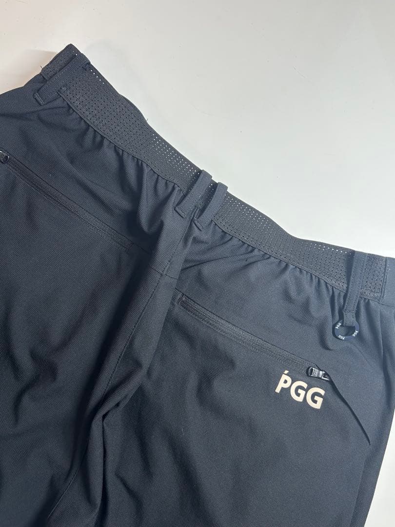 サイズ5★PGG異素材切替ジョガーパンツ黒ブラックゴルフパンツパーリーゲイツ
