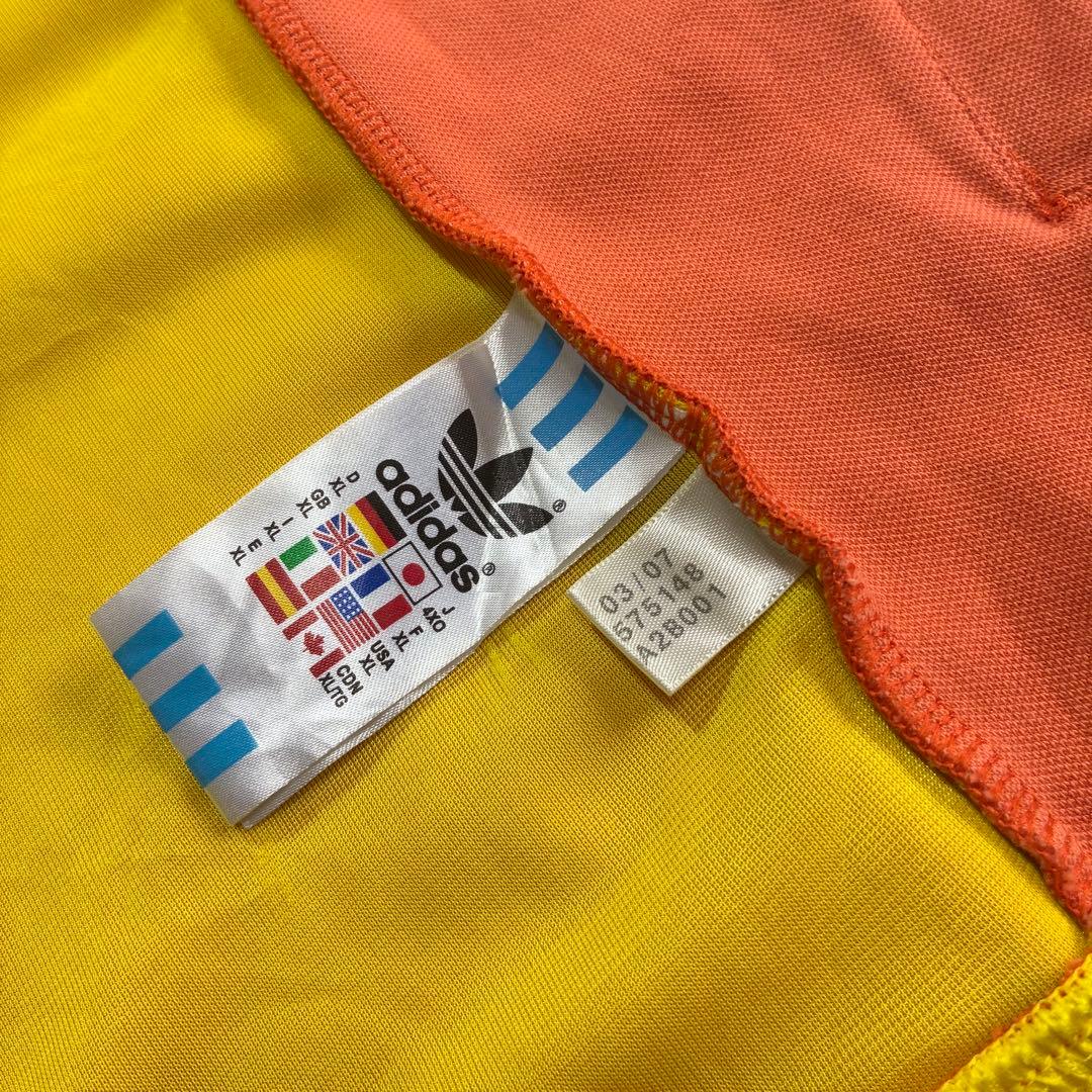 2007年 Adidas BHUTAN トラックジャケット XL オレンジ 黄色