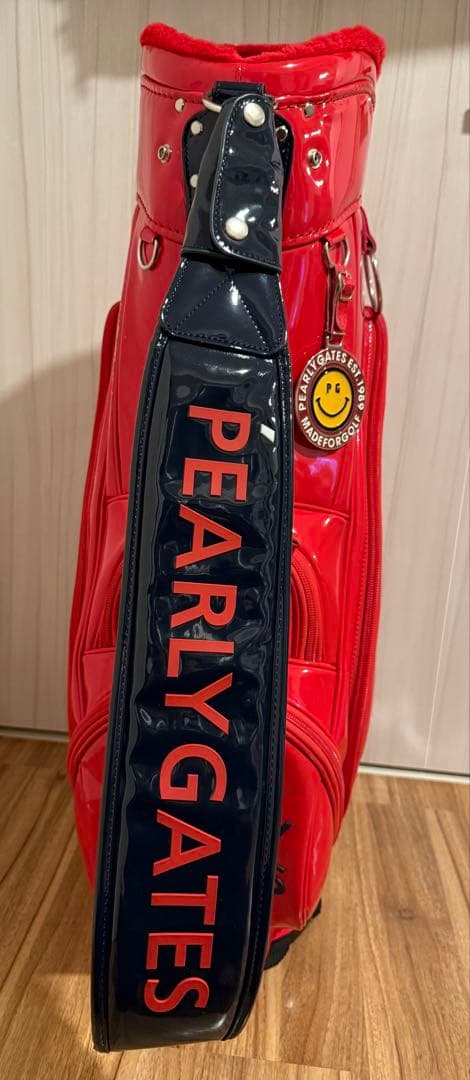 【中古】キャディバッグ　PEARLY GATES パーリーゲイツ　赤　定番