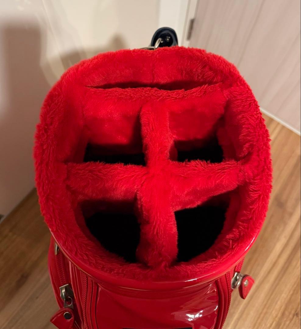 【中古】キャディバッグ　PEARLY GATES パーリーゲイツ　赤　定番