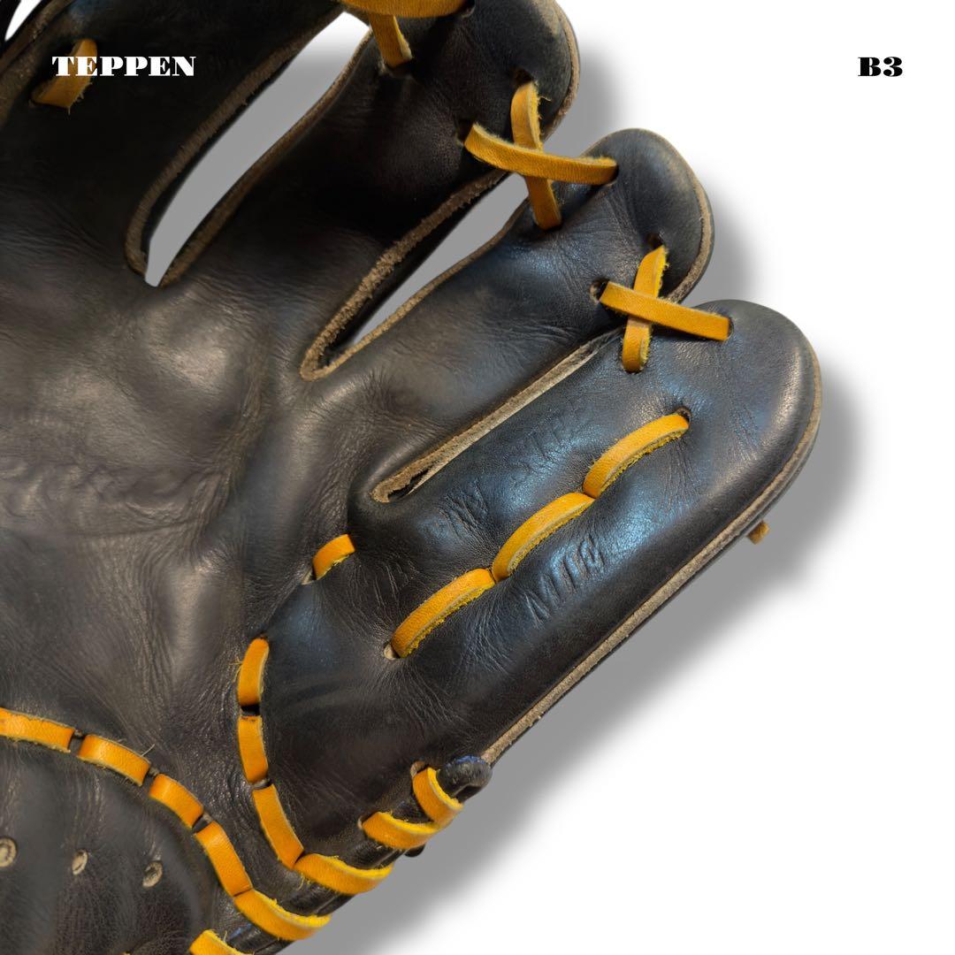 希少品！ TEPPEN テッペン 硬式 野球 内野手 グローブ グラブ ブラック