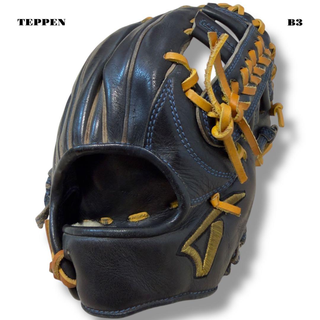 希少品！ TEPPEN テッペン 硬式 野球 内野手 グローブ グラブ ブラック