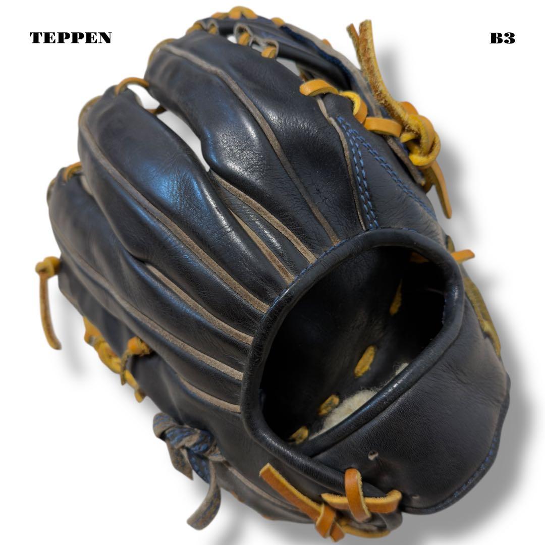 希少品！ TEPPEN テッペン 硬式 野球 内野手 グローブ グラブ ブラック