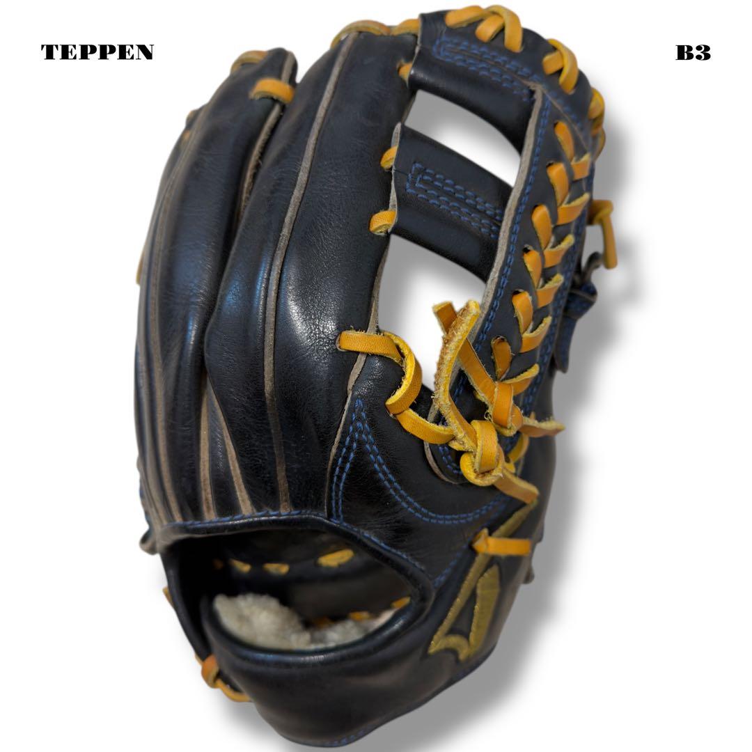 希少品！ TEPPEN テッペン 硬式 野球 内野手 グローブ グラブ ブラック