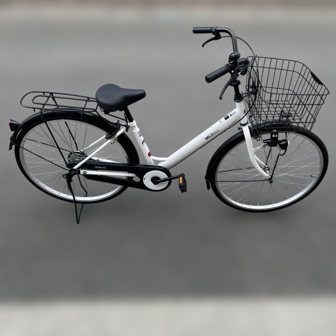 【JR尼崎駅 直接引取限定】26インチ 自転車 ホワイト 本体①