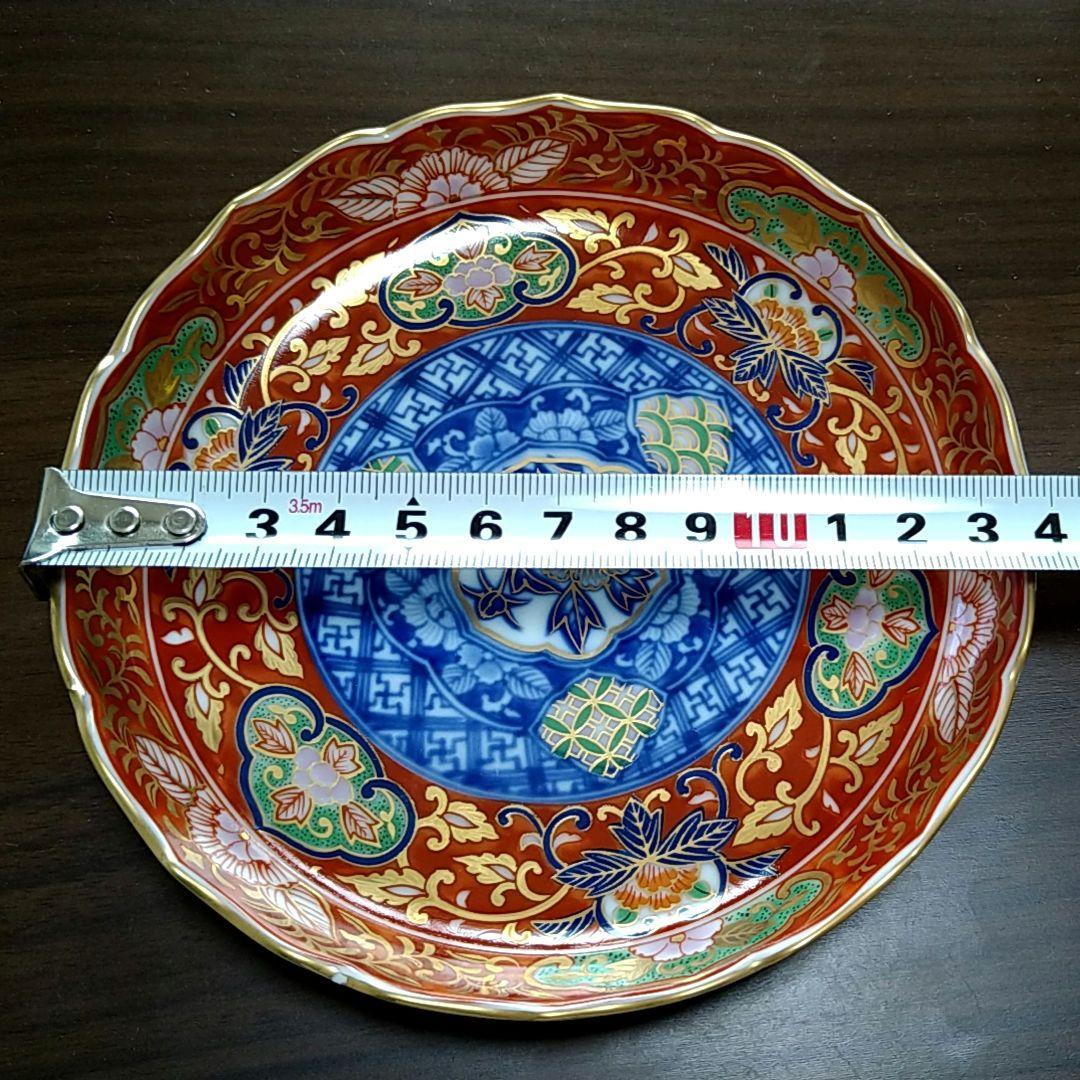 【未使用】美濃焼 庫山窯 染錦牡丹 銘々皿 5枚セット 豪華絢爛 小皿 金彩