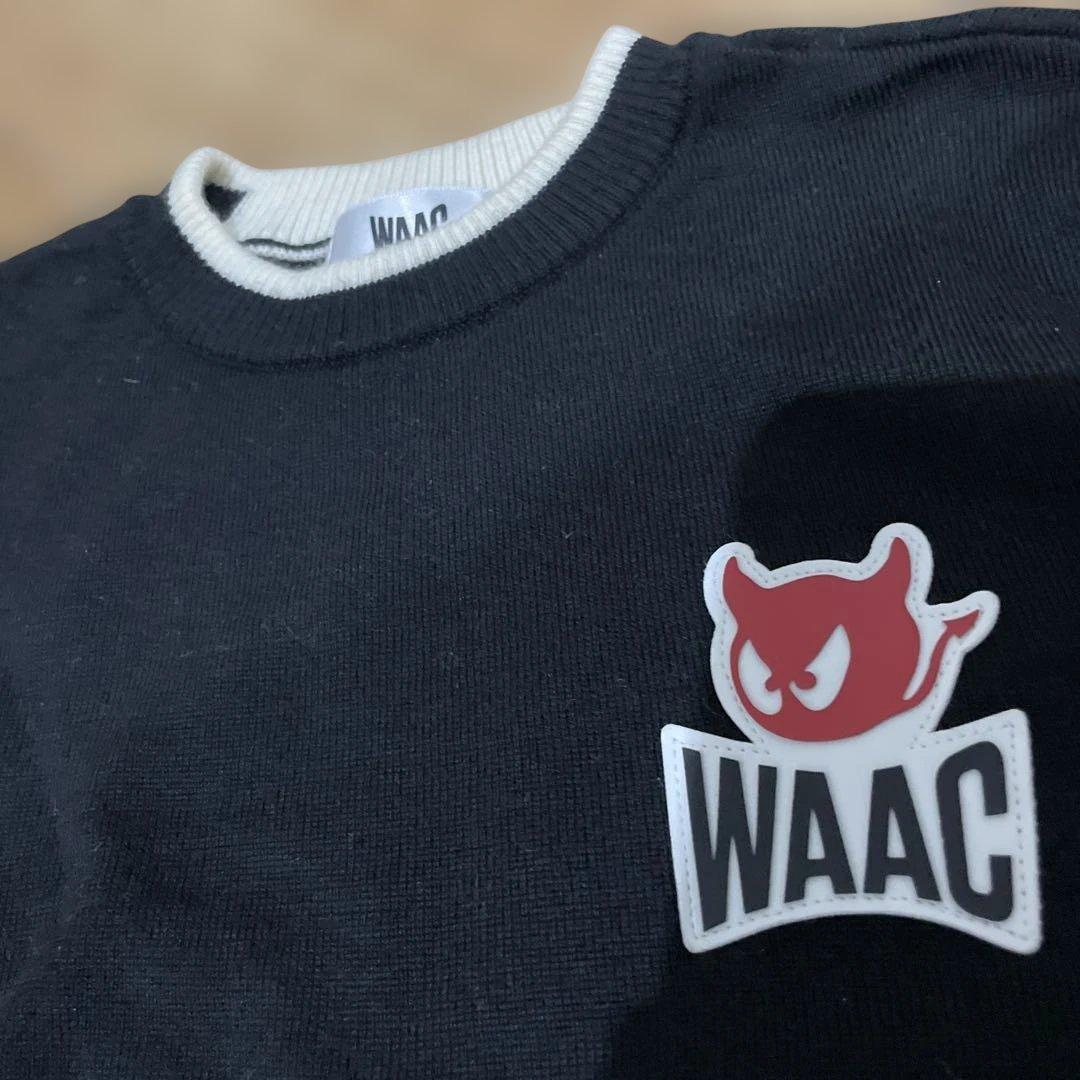 WAAC 黒 セーター ストライプ袖