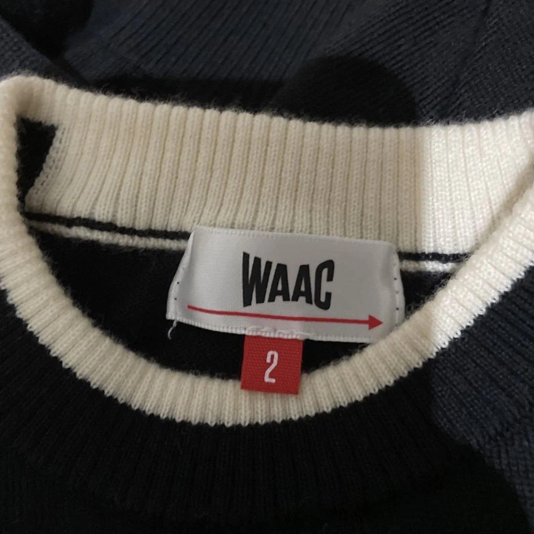 WAAC 黒 セーター ストライプ袖