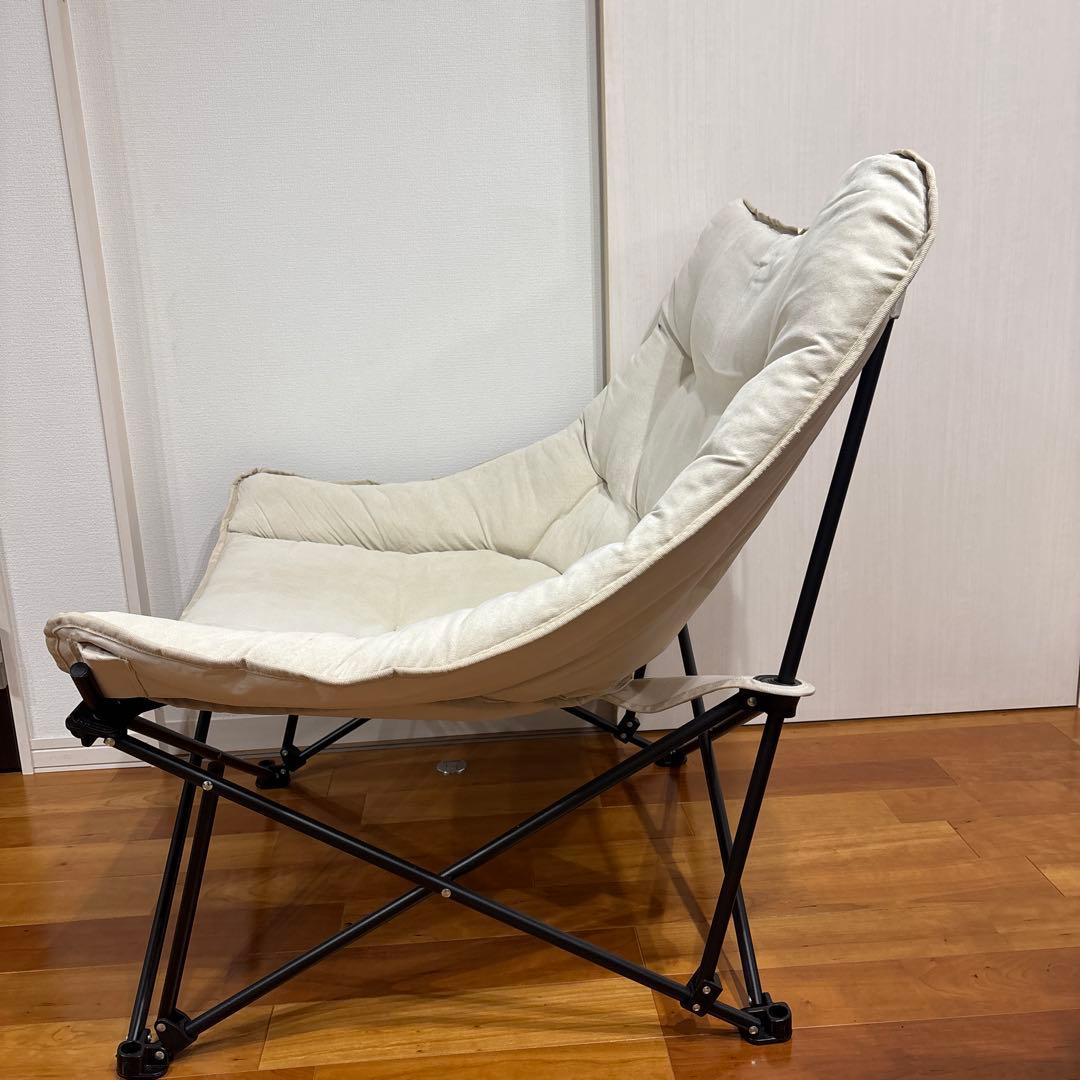 ニトリ　バタフライチェアワイド　ベージュ　美品
