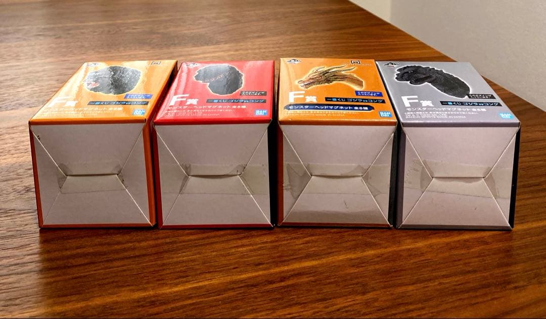 【未開封品】ゴジラVSコング一番くじF賞　モンスターヘッドマグネット4個セット