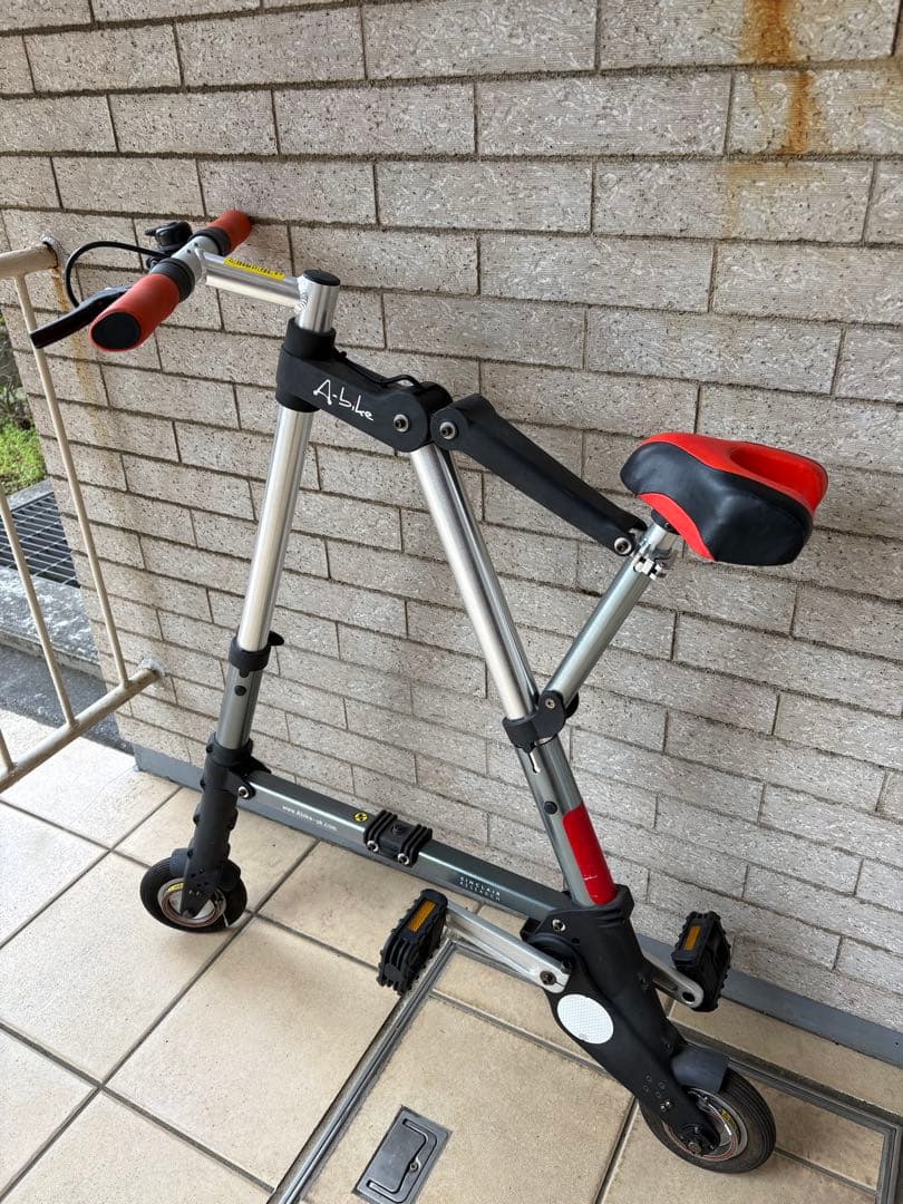 A-bike plus 折りたたみ自転車 　赤　軽量　折り畳み　コンパクト