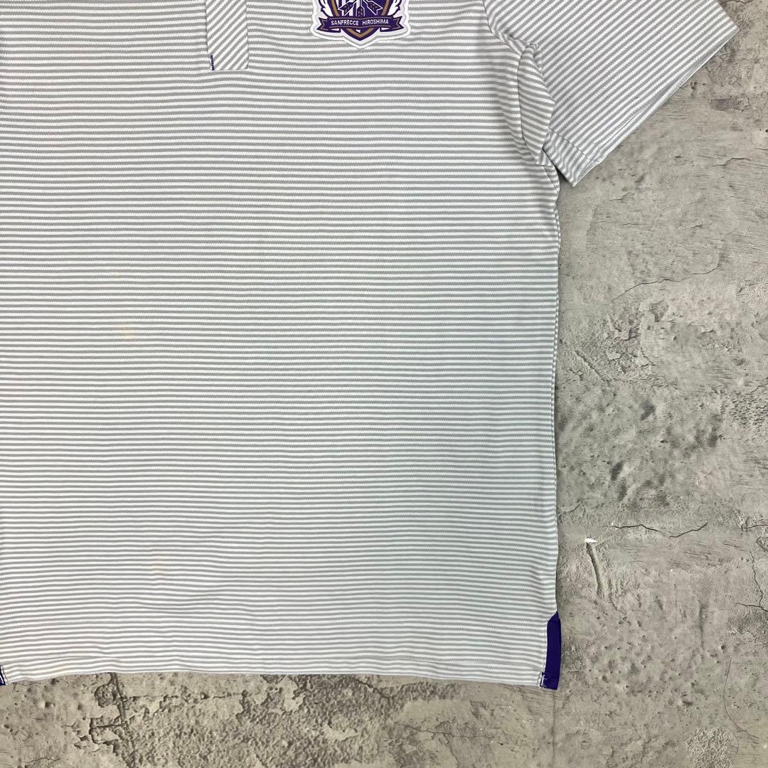 NIKE サンフレッチェ広島 ポロシャツ 移動着 古着 刺繍 ボーダー柄 L