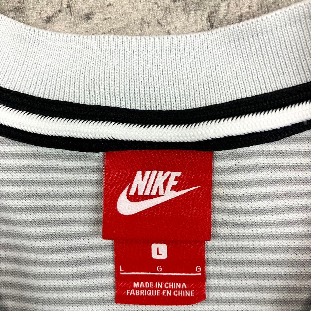 NIKE サンフレッチェ広島 ポロシャツ 移動着 古着 刺繍 ボーダー柄 L
