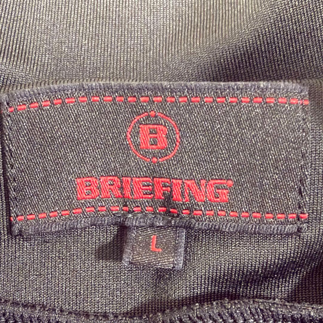 BRIEFING ブリーフィング ゴルフ モックネック 半袖シャツ ブラック L