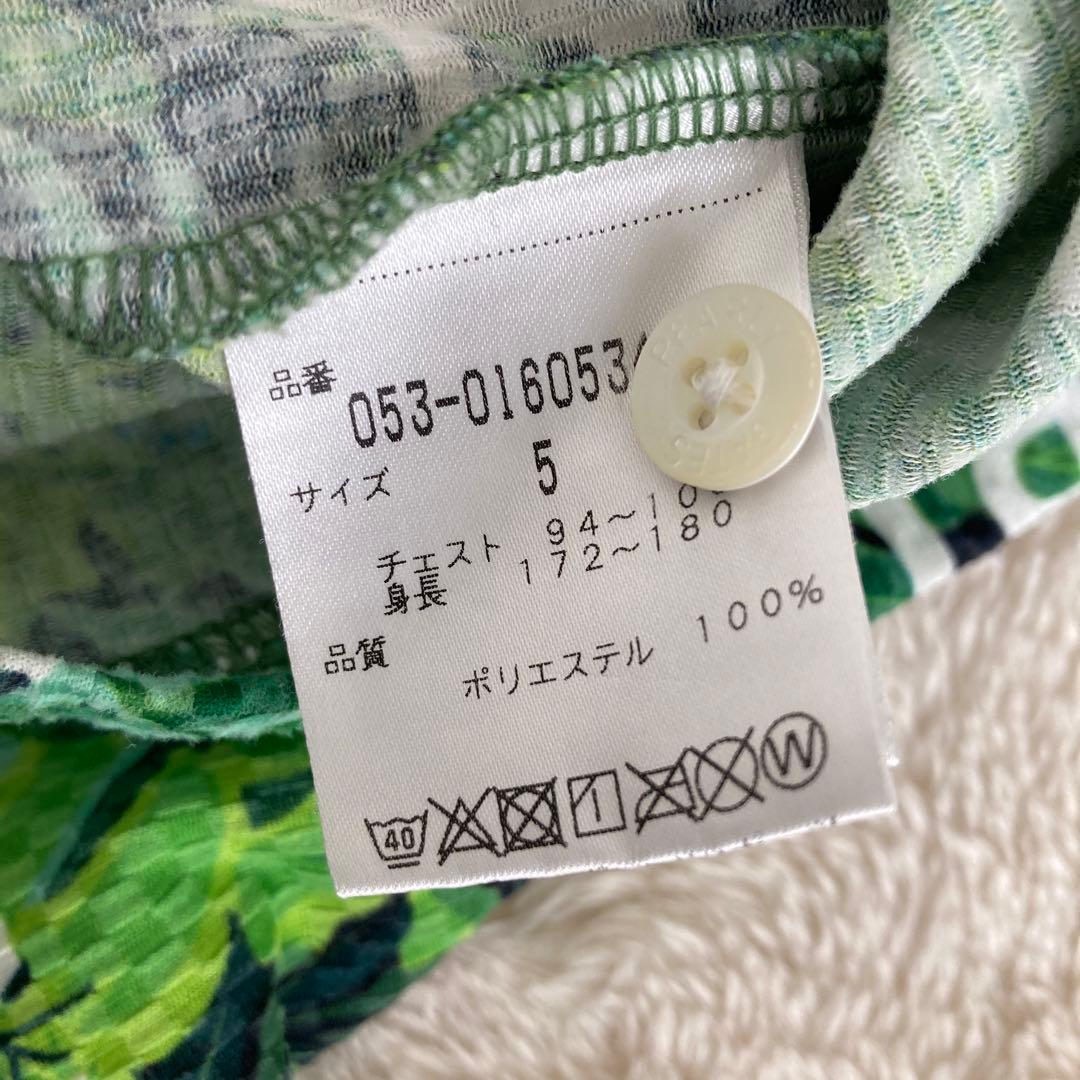 美品！パーリーゲイツ　シアサッカー ジャングル 半袖シャツ　size5