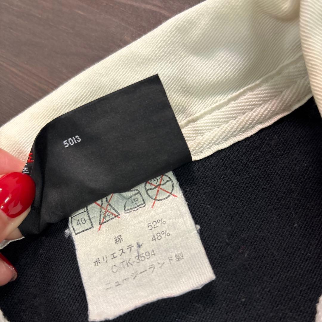 7AS4 カンタベリー　ラガーシャツ　黒　M アメカジ　ヴィンテージ　古着