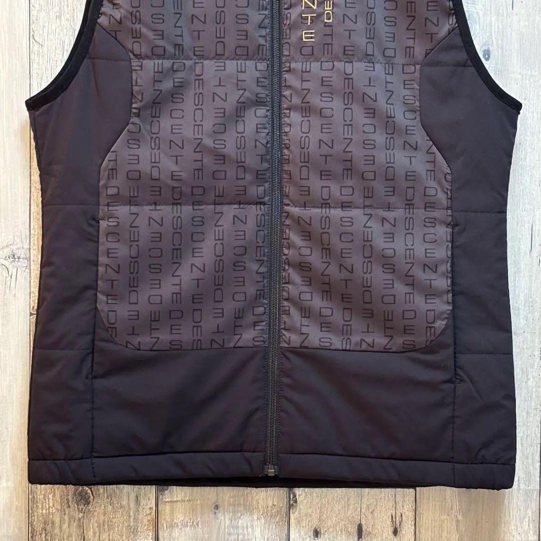 デサント　DESCENTE GOLF 中綿　ベスト 総柄　ジップアップ　M