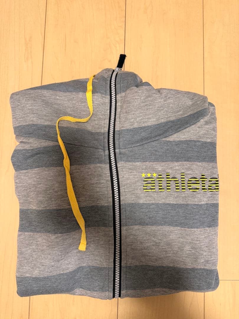 Athleta ストライプ柄 フード付きセットアップ