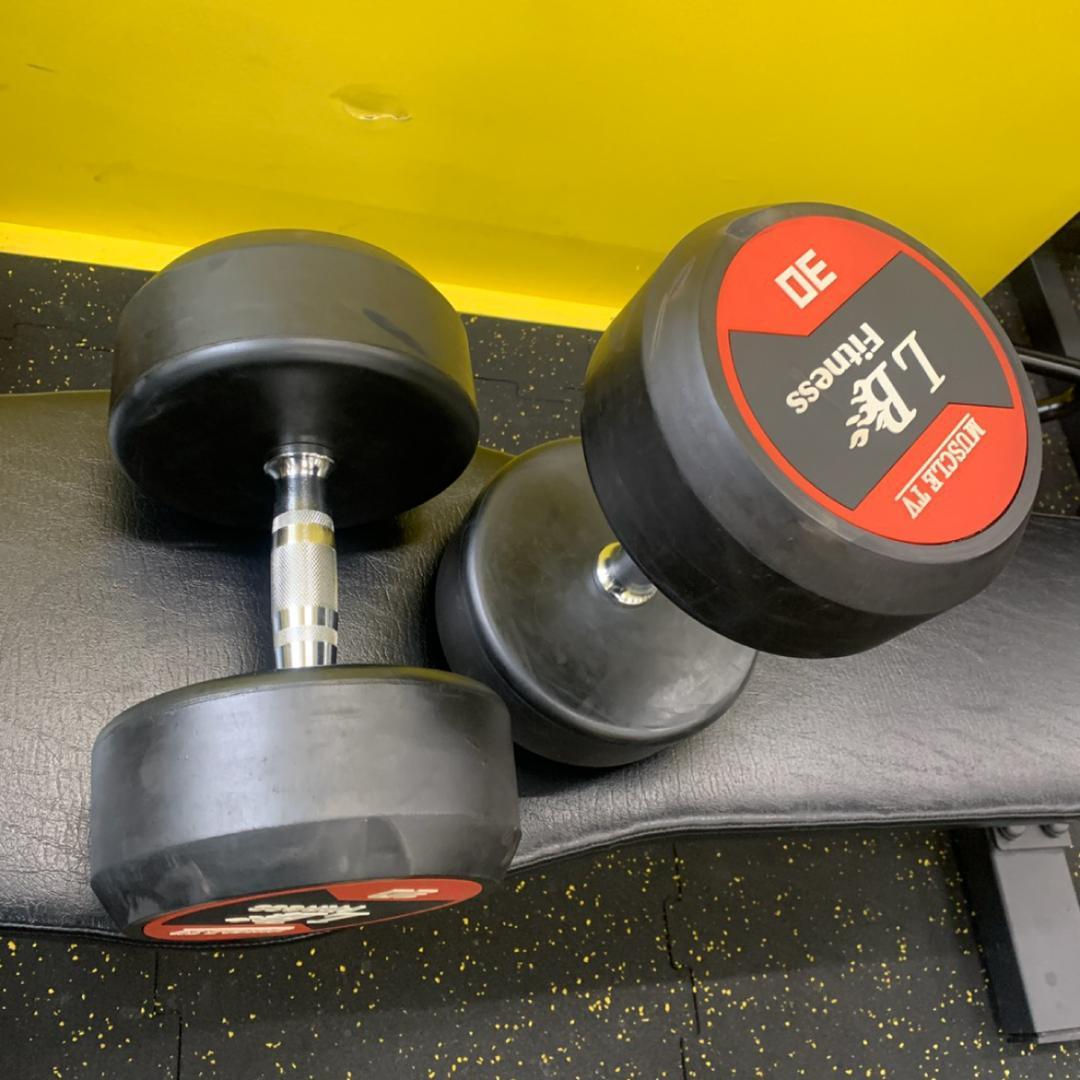 ラバー ダンベル 32.5kg × 2個 セット