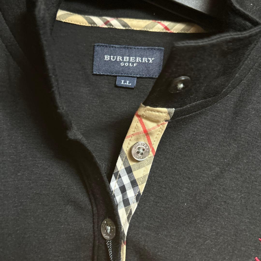バーバリーBURBERRY ブラック長袖シャツ LL