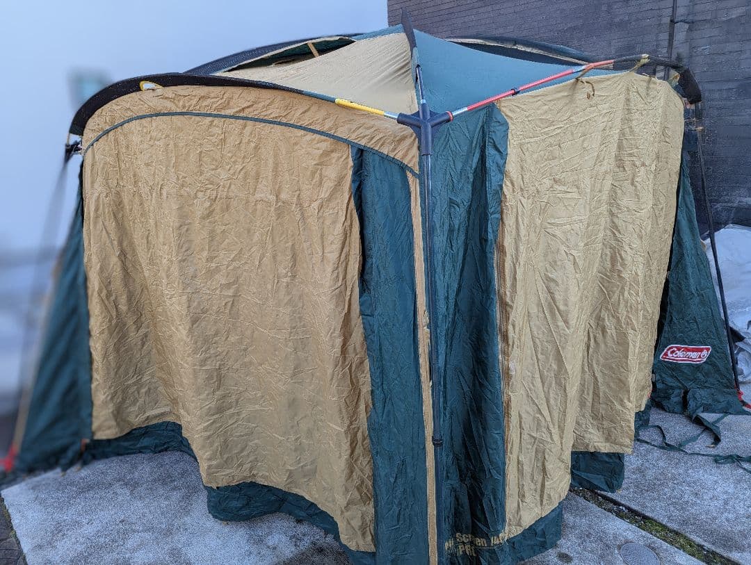 【ジャンク】テント　Coleman　ラウンドエアスクリーン400 欠品有り