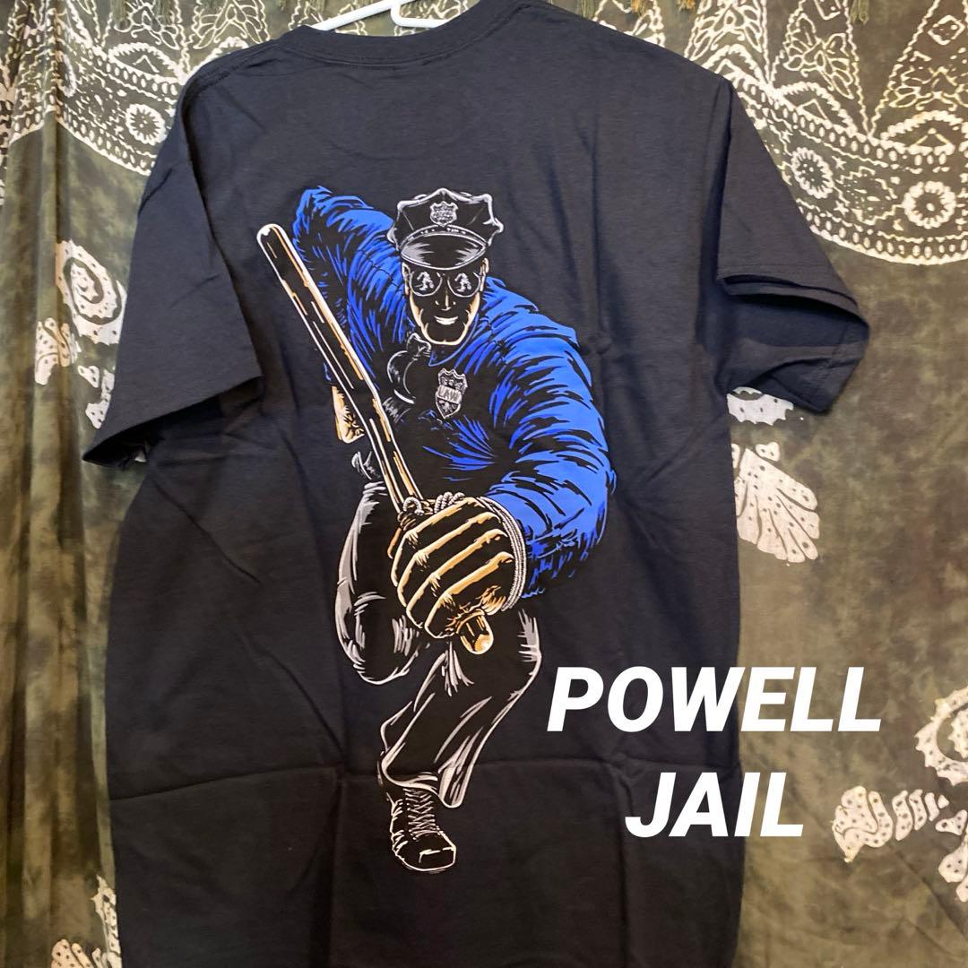 POWELL JAIL メンズスケートTシャツ ブラック　Mサイズ