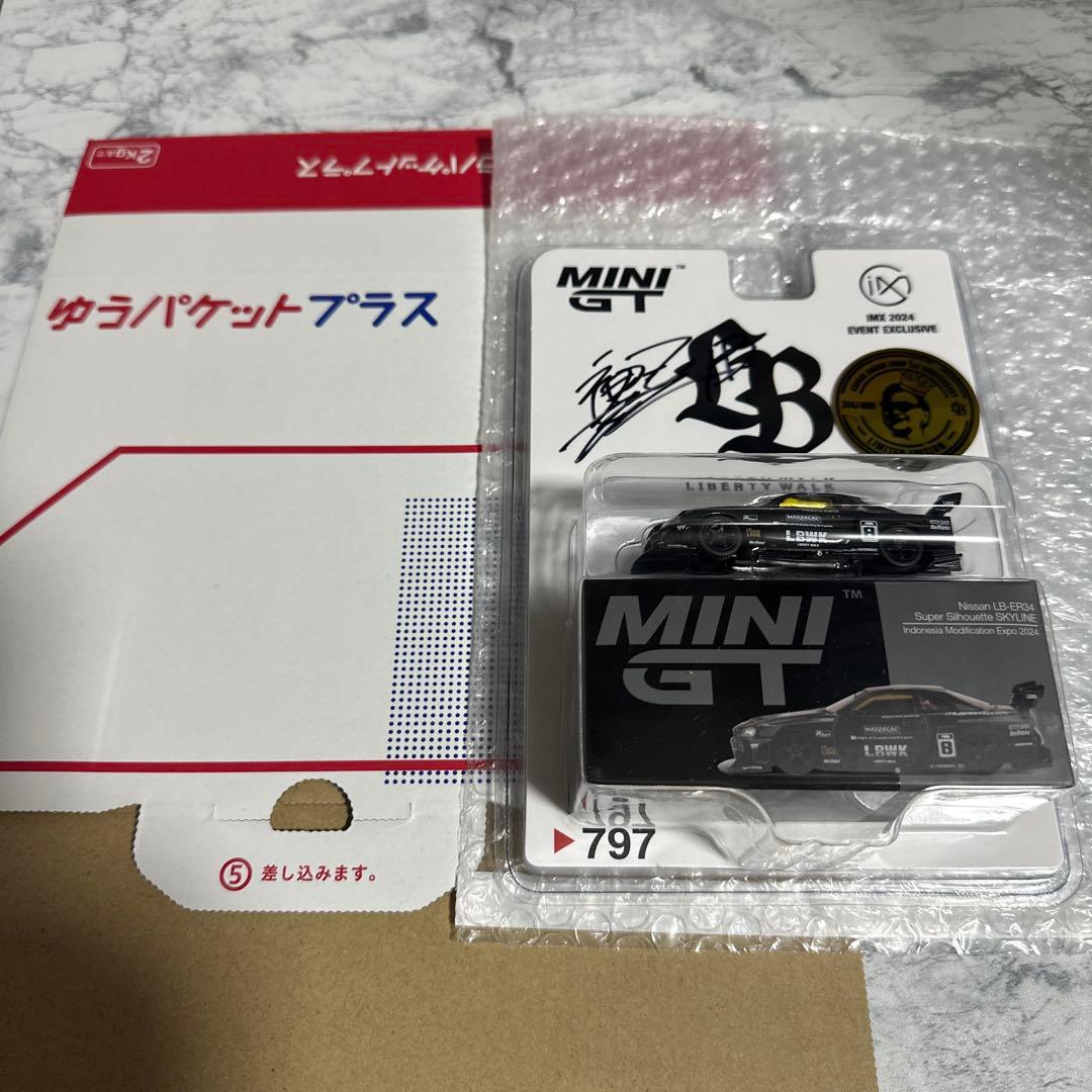 MINI GT Nissan LB-ER34 加藤会長直筆サイン入り1周年記念