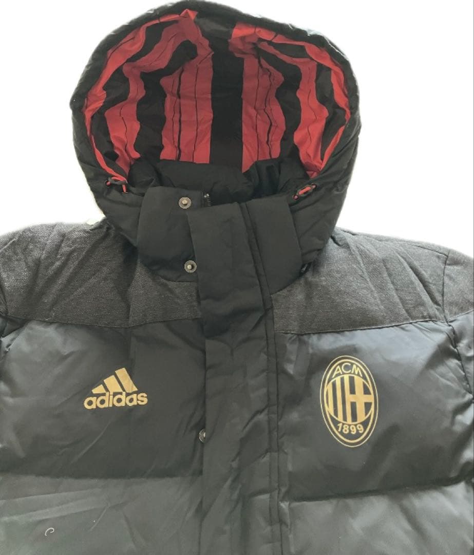 新品未使用 ACミラン 本田圭佑所属 アディダス ダウンベンチコート選手支給品