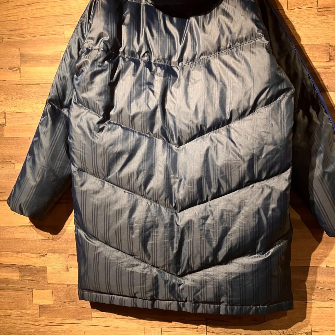 adidas　アディダス　ベンチコート　ダウン80%　紺/青　サイズL