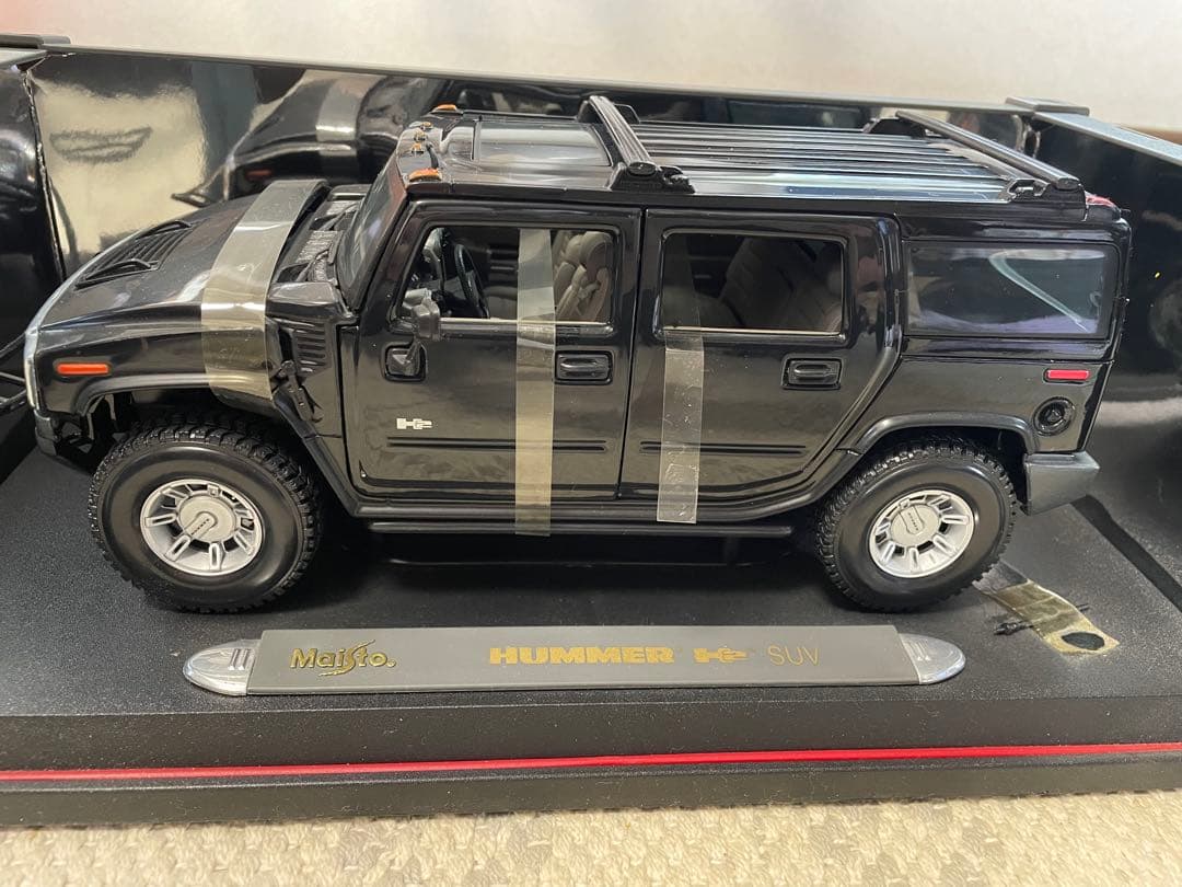 【未展示・美品】マイスト 1/18 ハマー H2 SUV ブラック（外箱あり）