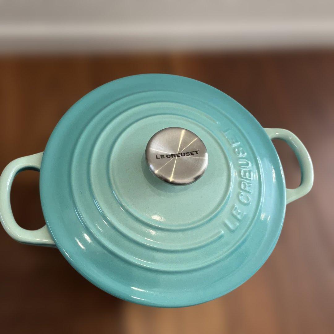 LE CREUSET ターコイズ 両手鍋 16