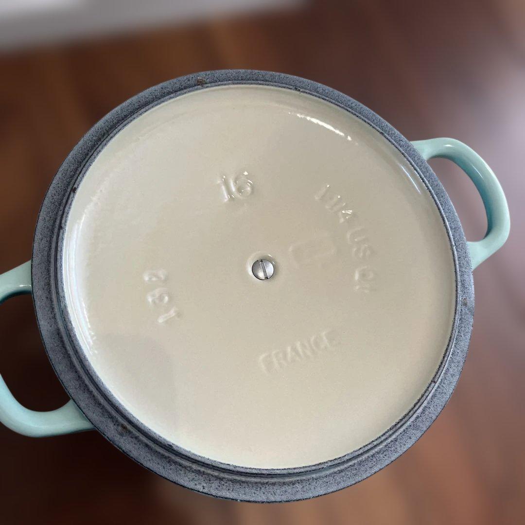 LE CREUSET ターコイズ 両手鍋 16
