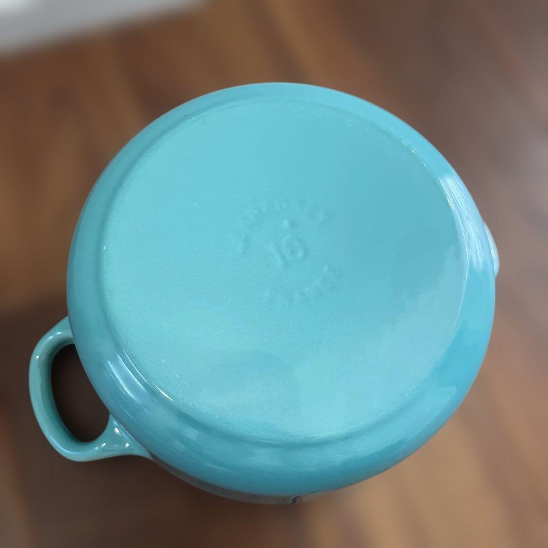 LE CREUSET ターコイズ 両手鍋 16