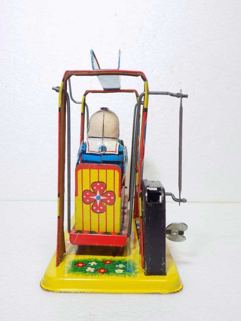 希少米屋ブリキ　ゼンマイ【PLAYFUL ANIMAL SWING】動作品
